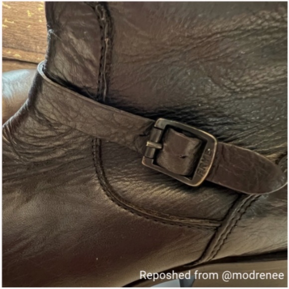 Frye Lynn Leather Booties size 7.5 dark brown - Picture 7 of 10